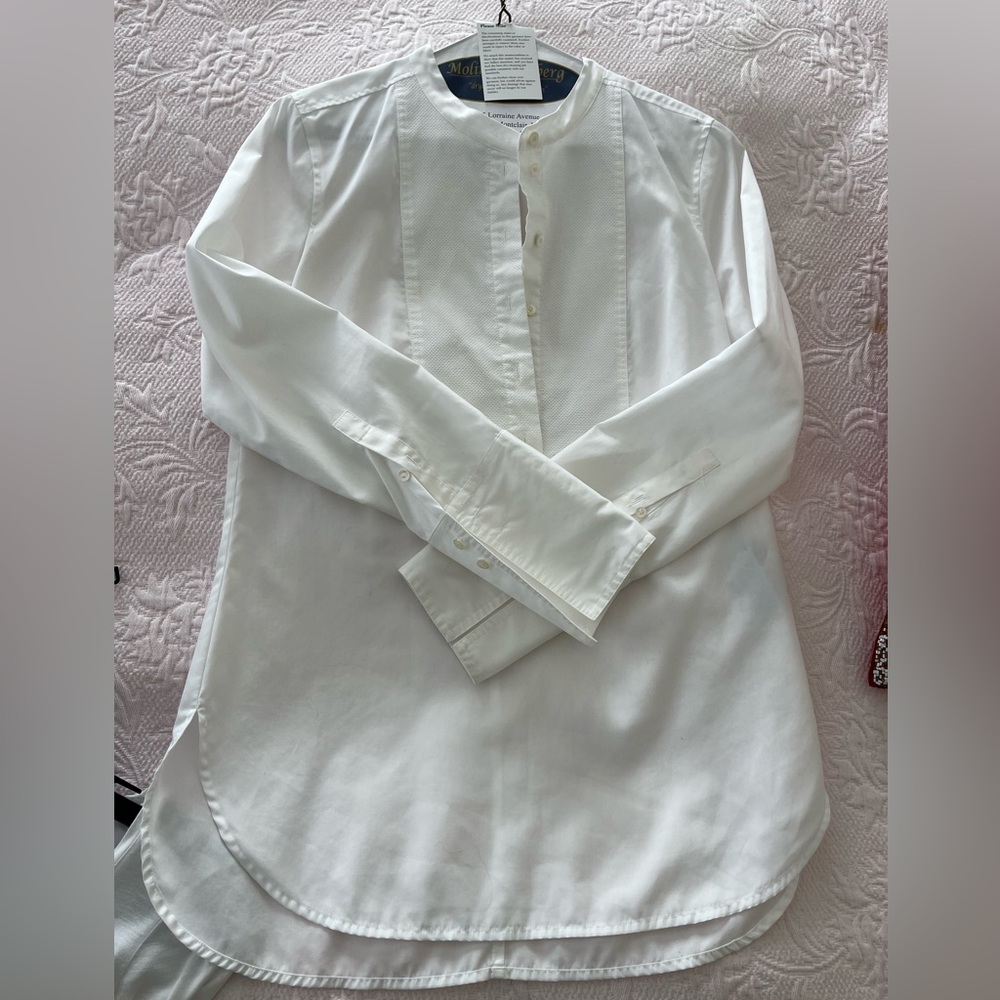 JCrew Long White Blouse